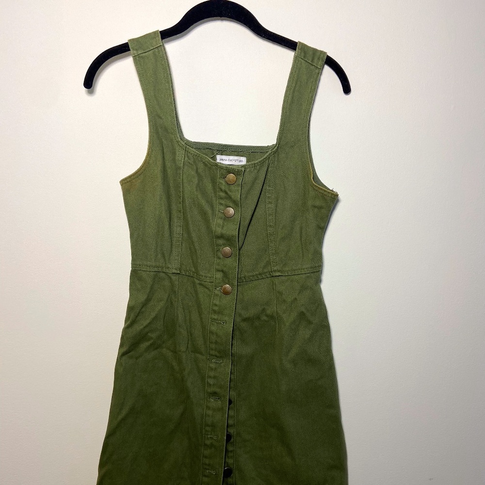 Urban Outfitters Army Green Button Up Dress
